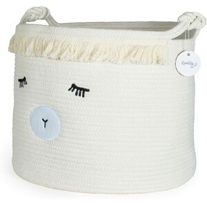 Cute Lamb Baby Cotton Rope Basket For Blankets Stuffed Animal Toy Storage